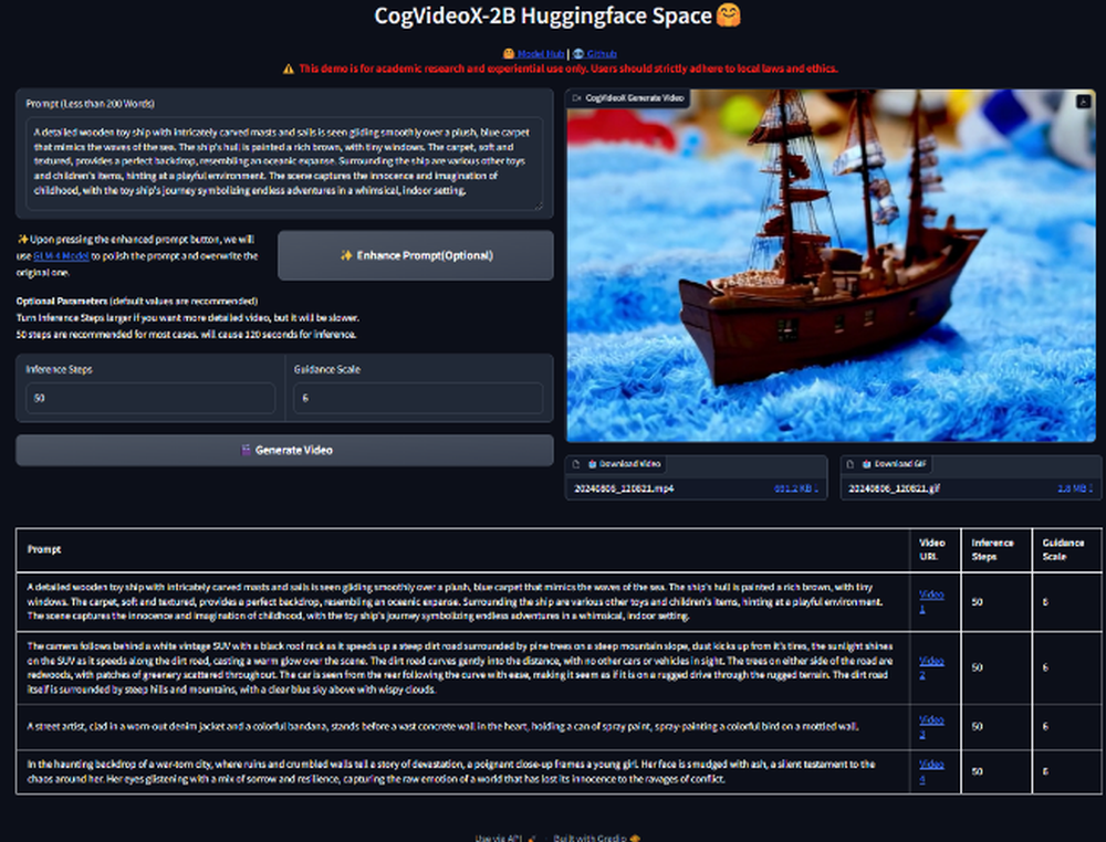 CogVideoX Screenshot 1