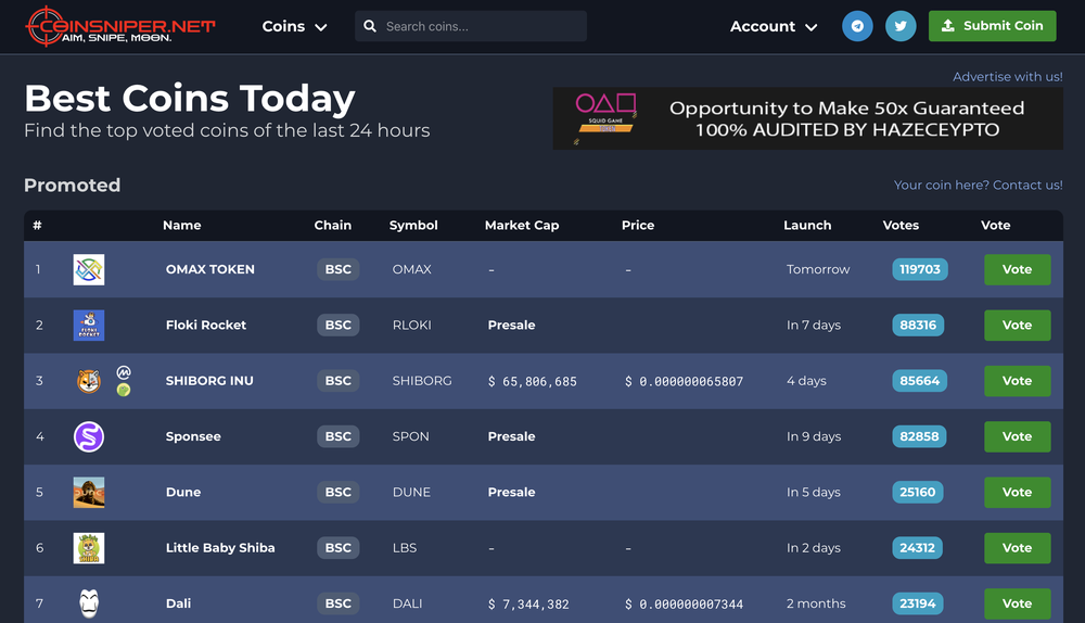 CoinSniper Screenshot 1
