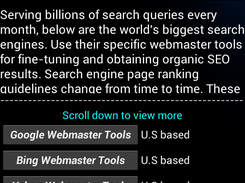 WebMaster Tools