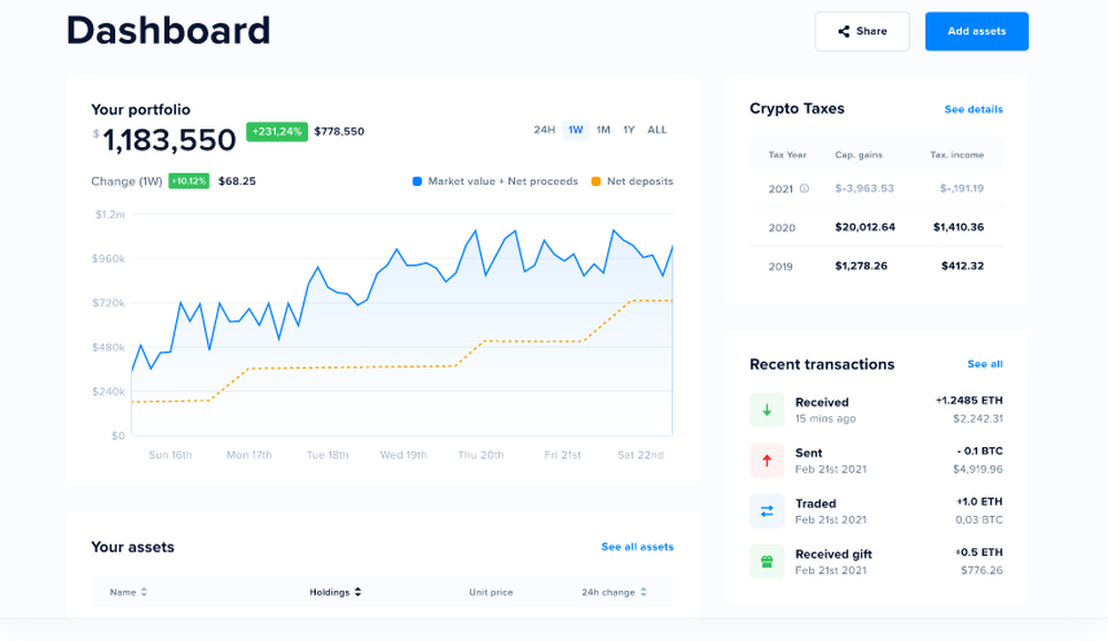CoinTracker Screenshot 1
