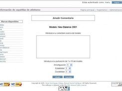 Example of a running shoes webpage: comment a shoe model