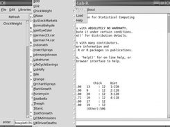 Data file dropdown menu.