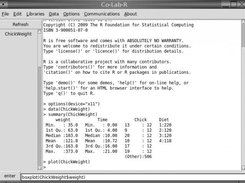 Interface with one variable in the data space defined.