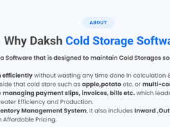 Daksh Technology Cold Storage Software Screenshot 1