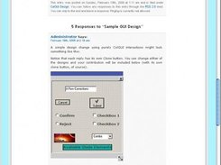 Wordpress blog comments page with ColGUI