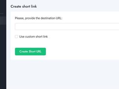 Custom short link creation interface