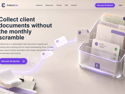 CollectCue Homepage and Product Overview
