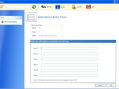 Attendance entry page