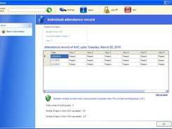 Student's attendance record