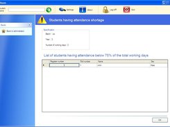 Student's having attendance shortage