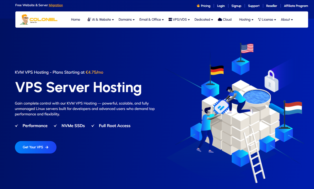 KVM VPS server by colonelserver