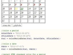 select color dates with jalali string