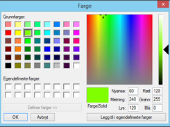 Here you can select the color.