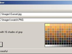 Generation of swatch with top 144 colors and 16 gray scale.