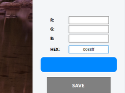 Manually enter a RGB or HEX code