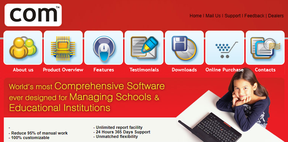 COM School Management Software Screenshot 1