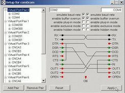 The graphics setup utility for com0com