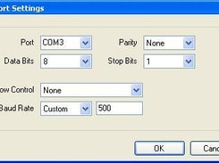 Serial Port settings. Custom Baud Rate