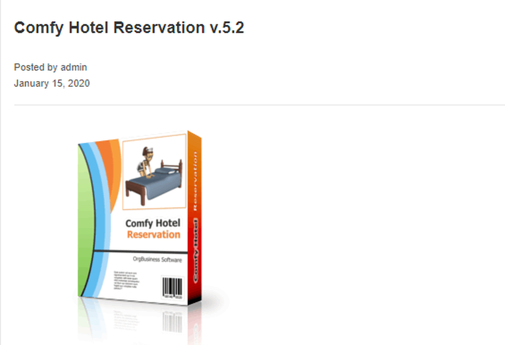 Comfy Hotel Reservation Screenshot 1