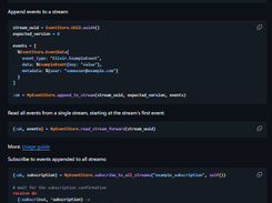 Commanded EventStore Screenshot 1