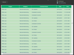 Command execution histry view