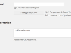 Comment Signature Setting Page