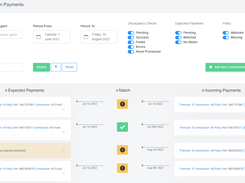 Commission Payments Interface