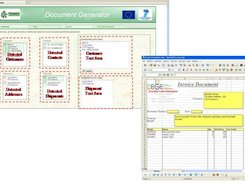 Business Document Generator GUI and Invoice generated