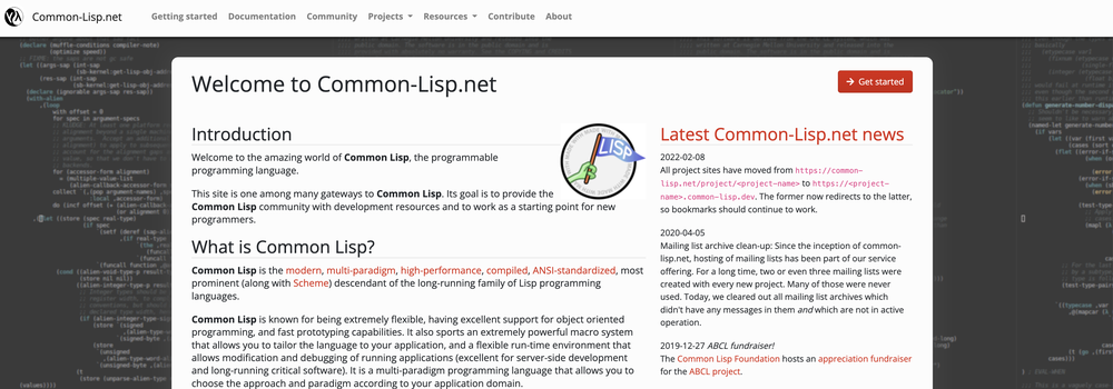 Common Lisp Screenshot 1