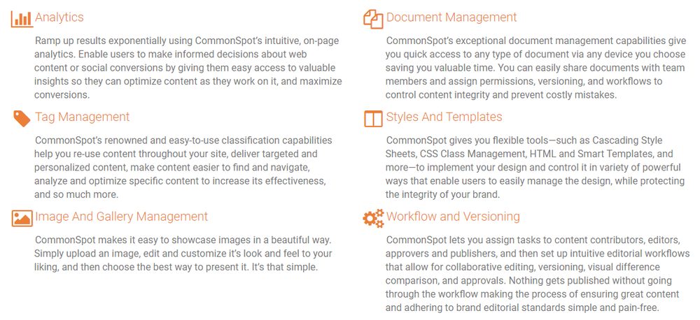 CommonSpot Screenshot 1
