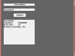 Screenshot #3:  Search Feature Output