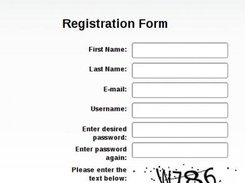 Registration Window for new users