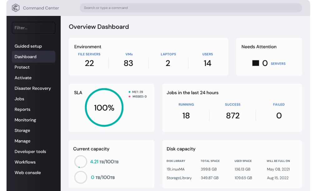 Commvault Backup & Recovery Screenshot 1