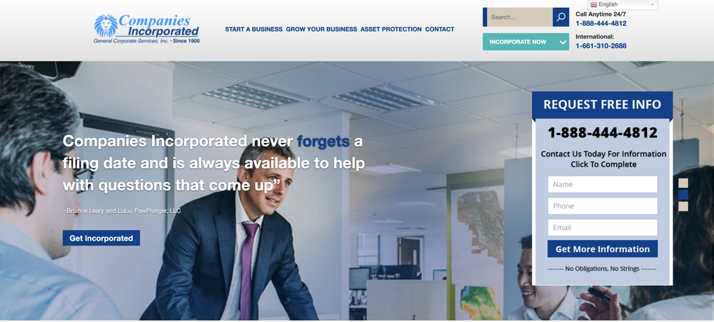 Companies Incorporated Screenshot 1