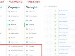 CompanyHub CRM Custom Forms and Tables