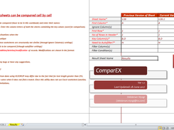 Compare two sheets cell by cell