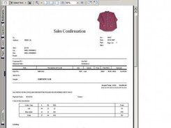 Sales Order report with color size