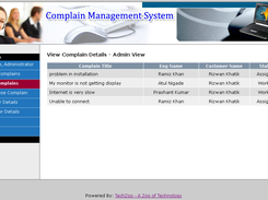 Complain Management - View Comaplain