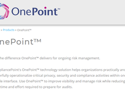 CompliancePoint OnePoint Screenshot 1