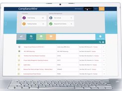 ComplianceWire Software on Laptop Screen