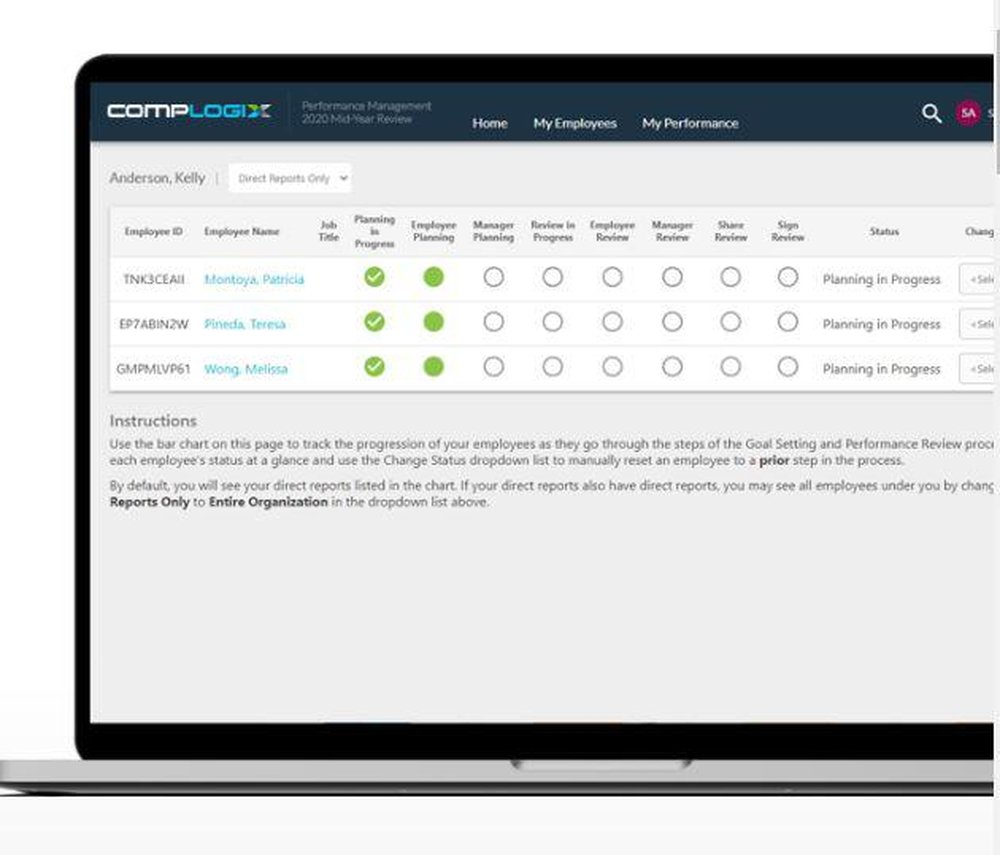 CompLogix Performance Management Screenshot 1