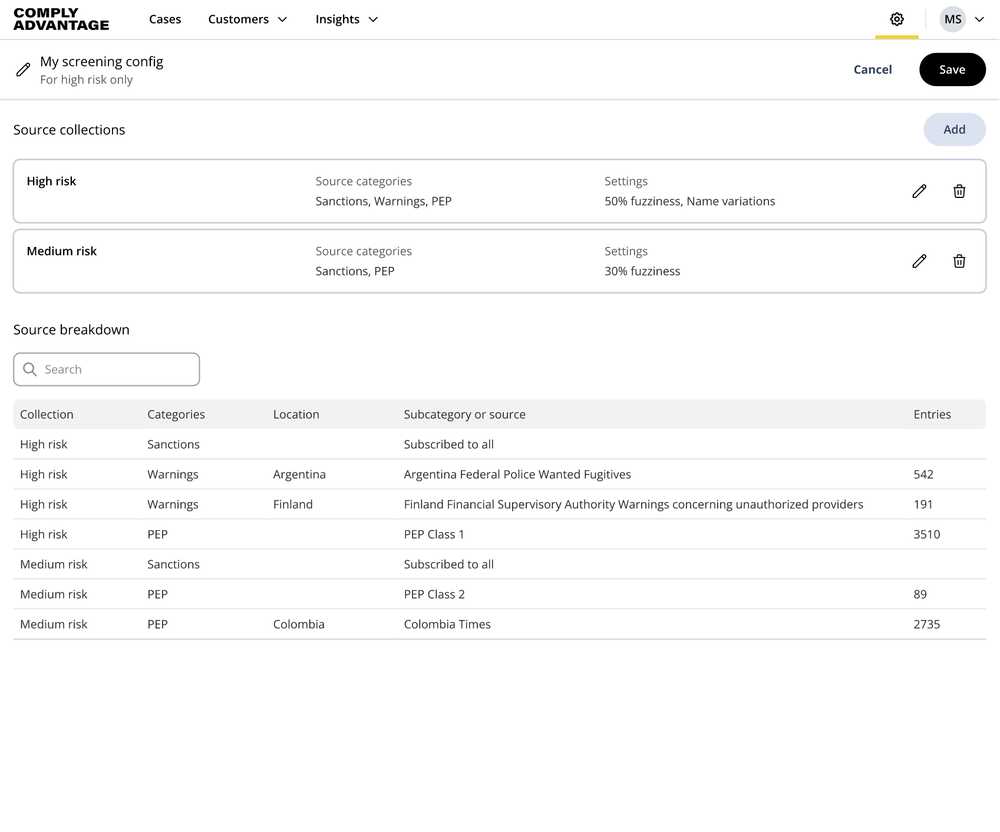 ComplyAdvantage Screenshot 1