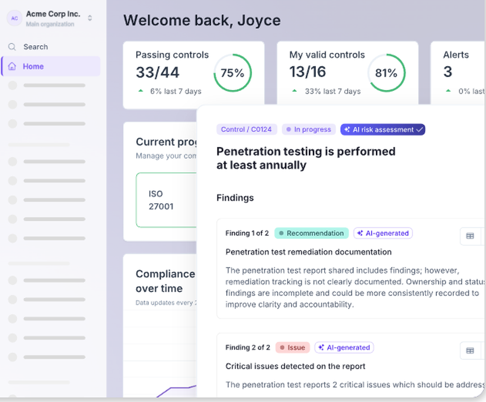 Complyance Screenshot 1