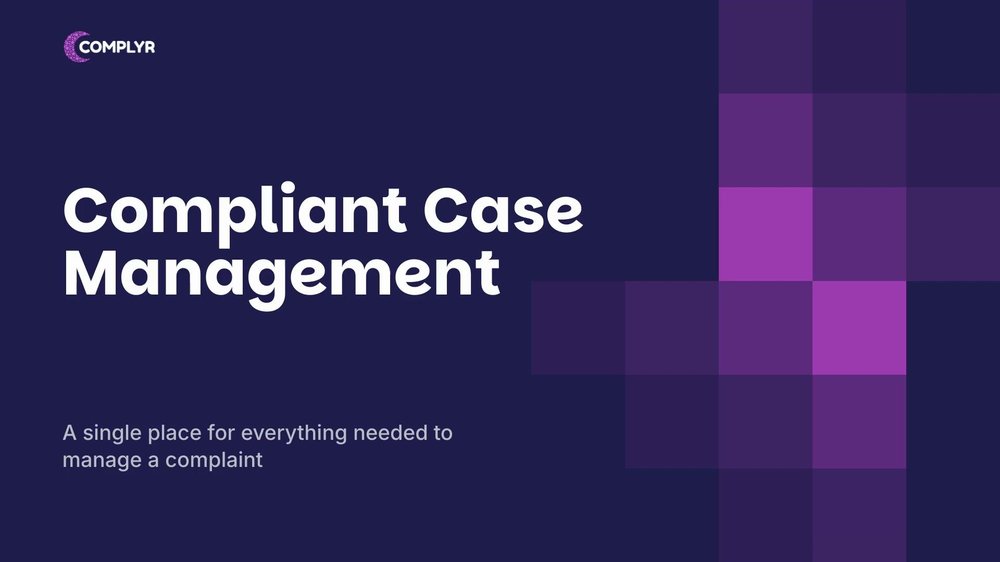 Complaint case management software built for regulated complaint teams  See how Complyr helps complaint teams manage cases, keep evidence together, track progress, reduce manual admin, and maintain clearer oversight from first contact through to resolution. Built by complaint leaders for regulated teams that need faster, fairer, more consistent complaint handling.