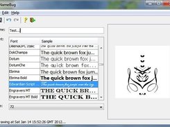 A text drawing example on Windows 7