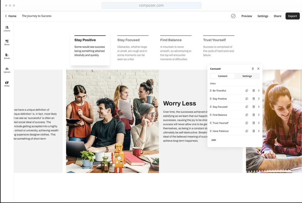 100 + Customisable Templates