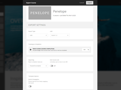 Export or share your course to any LMS or Web Server