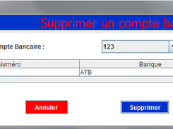 Supprimer Compte bancaire