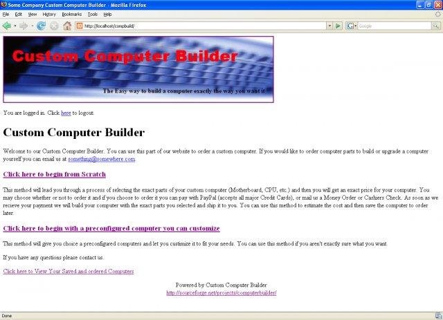 computer project front page