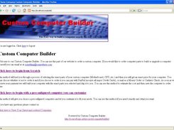 Front Page of the Custom Computer Builder
